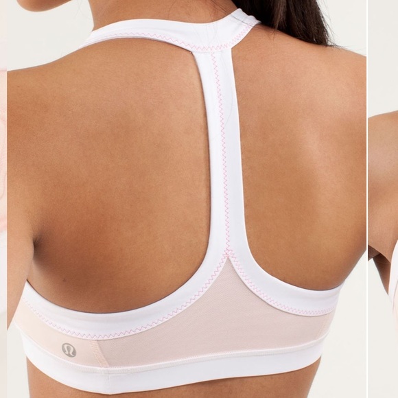 Lululemon Run: Sprint Bra Parfait Pink / White size 6 - Picture 2 of 8